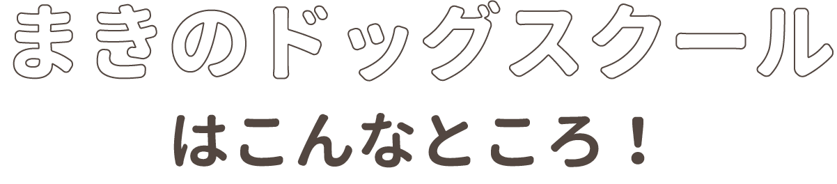 まきのドッグスクールはこんなところ！